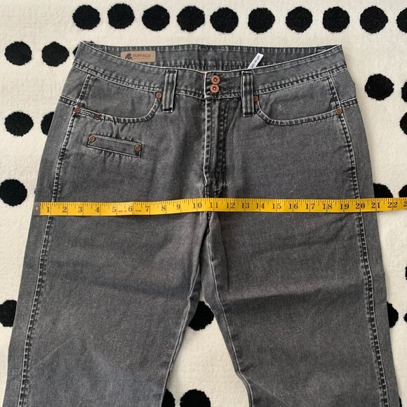 Buffalo David Bitton Relaxed Straight Leg Y2K Faded Black Jeans - Picture 9 of 13